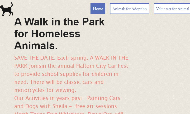 awalkintheparkforhomelessanimals.com