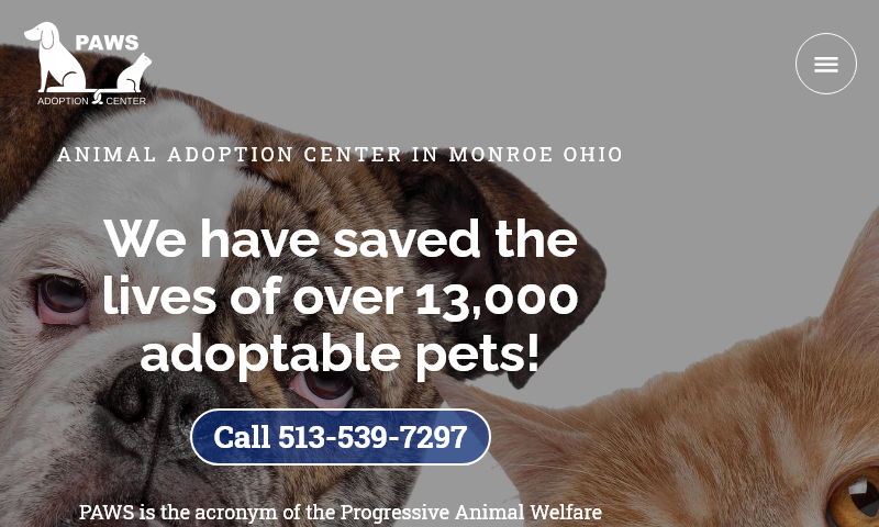 pawsadoptioncenter.org